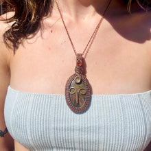 Load image into Gallery viewer, Bloodstone, Rutilated Quartz, & Sunstone Aries Pendant
