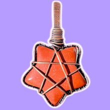 Load image into Gallery viewer, Red Jasper Pentagram Pendant