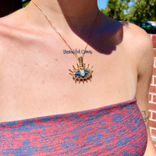 Load image into Gallery viewer, Kyanite & Larimar Mini Eye Pendant