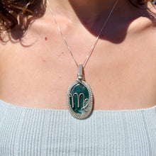 Load image into Gallery viewer, Moss Agate Virgo Pendant