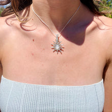 Load image into Gallery viewer, Mini Mother of Pearl Sun Face Pendant