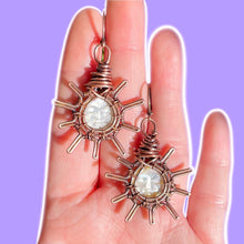 Load image into Gallery viewer, Mother of Pearl Sun Earrings