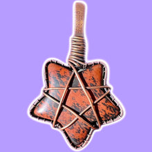 Load image into Gallery viewer, Mahogany Obsidian Pentagram Pendant
