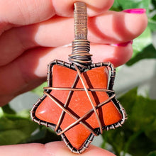 Load image into Gallery viewer, Red Jasper Pentagram Pendant