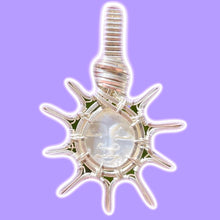 Load image into Gallery viewer, Mini Mother of Pearl Sun Face Pendant