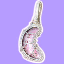 Load image into Gallery viewer, Lepidolite Moon Pendant