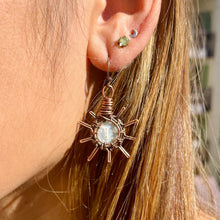 Load image into Gallery viewer, Mother of Pearl Sun Earrings
