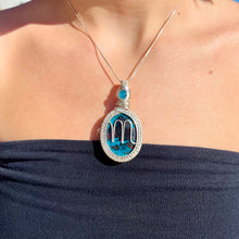 Load image into Gallery viewer, Chrysocolla & Apatite Scorpio Pendant