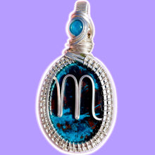 Load image into Gallery viewer, Chrysocolla & Apatite Scorpio Pendant