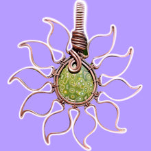 Load image into Gallery viewer, Ocean Jasper Sun Pendant