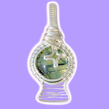 Load image into Gallery viewer, Prehnite Crystal Ball Pendant