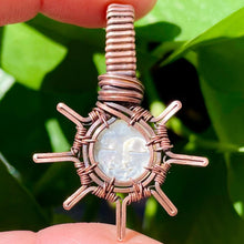 Load image into Gallery viewer, Mini Mother of Pearl Sun Face Pendant
