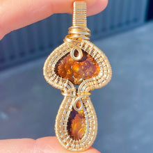 Load image into Gallery viewer, Mexican Fire Agate Mushroom Pendant
