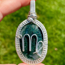 Load image into Gallery viewer, Moss Agate Virgo Pendant
