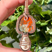 Load image into Gallery viewer, Bloodstone &amp; Crazy Lace Agate Mushroom Pendant
