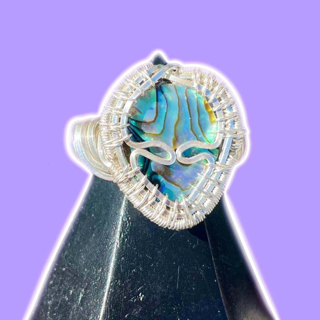 Abalone Alien Ring - Size 7.5