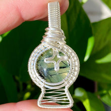 Load image into Gallery viewer, Prehnite Crystal Ball Pendant
