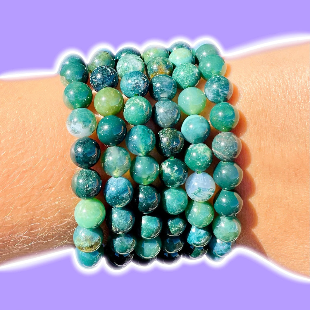 Moss Agate Bracelets